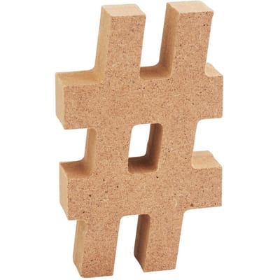 VBS MDF-brieven - Tekenen "#"