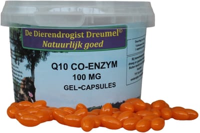 Dierendrogist Q10 Capsules - 30 Stuks - Co-enzym Q10, Ondersteuning Dierengezondheid, Olie Capsules