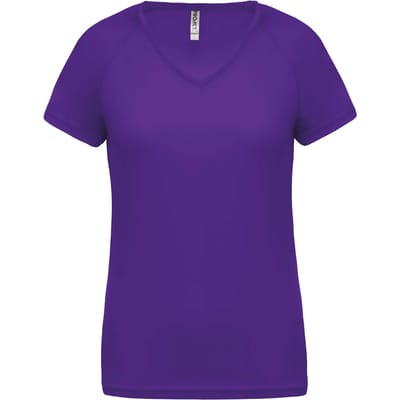 PROACT® Dames sport-t-shirt V-hals PA477 - Violet - XS