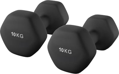 SONGMICS - Dumbells - Halterset 2 Stuks - Hexagon Dumbells - Neopreen Coating - Voor Thuis Fitness