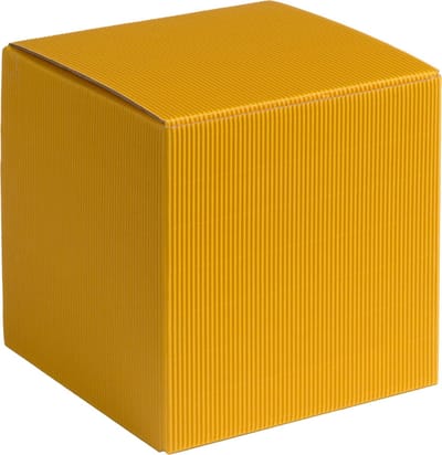 Cadeauverpakking vierkant-kubus karton, cadeauverpakking, 7x7x7cm GEEL (200 stuks)