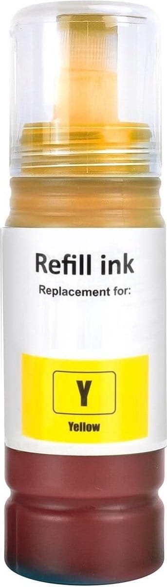Huismerk geschikt voor Epson 102 XL Geel Inkt - Geschikt voor EcoTank ET-2750 - ET-2851 - ET-3700 - ET-3750 - ET-3850 - ET-4750 - ET-4850 - ET-4856