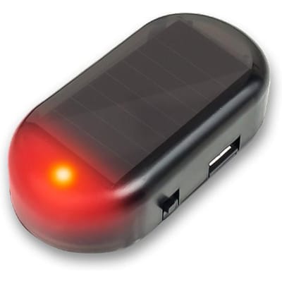 1 stuks auto zonne-waarschuwingslampje dummy alarmsimulatie anti-diefstal universele led-camera-interieurlamp rood