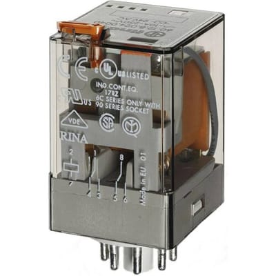 Finder 60.12.8.024.0040 Steekrelais 24 V/AC 10 A 2x wisselcontact 1 stuk(s)