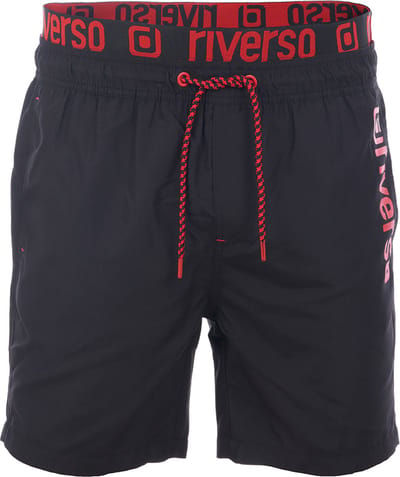 riverso Heren Short RIVBobby regular fit Zwart XL Volwassenen Zwembroek met Print