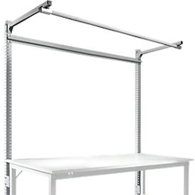 Opbouwframe met giek, Basistafel STANDAARD werktafel/werkbank UNIVERSAL/PROFI, 1750 mm, aluminium zilver