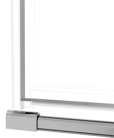 FugaFlow Eccelente Vetro Douchecabine - 80x100x200cm - scharnieren - deurgreep - stabilisatiestang - helder geribbeld - veiligheidsglas - Geborsteld RVS PVD (RVS)