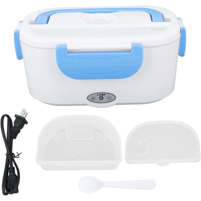 Elektrische Lunchbox 40W 1.5L Voedselverwarmer Hittebestendig Lunchwarmer voor Thuis L(for 6.5-9kg) white