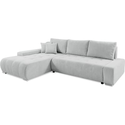 Hoekbank Olivia links ribstof met slaapfunctie | NADUVI Collection