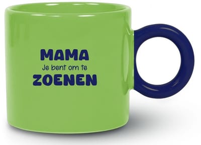 Mok “Mama je bent om te zoenen” - Origineel Cadeau - Cadeau Mok - Moeder - Mama - Moederdag