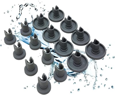 Vaatwasser Onderdelen - Mand Wieltjes - Reparatie Huishouden - Eenvoudige Installatie - 16 Stuks - Grijs