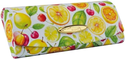 Brillenkoker - Brillenhoesje - Bril Beschermen - Robuuste Buitenschaal - Met Doekje - Fruit Geel