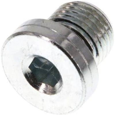 G 1/4'' Buitendraad Verzinkt Stalen Plug met binnenzeskant en NBR Afdichting 400 Bar [5 Stuks]