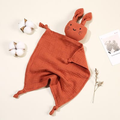 Baby Katoen Muslin Comfortabel Dekentje Schattige Kat Poppetje Voor Baby Kinderen Slaap Kalmerende Handdoek Kinderen Konijn Kwijl Slab