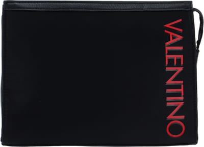 VALENTINO Toilettas Ash Soft Cosmetic Case Nero / Rosso Zwart
