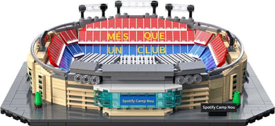 CadaBricks C66023W Icons FC Barcelona Voetbal Stadium bouwset | Spotify Camp Nou | Classic Creator Modular Building modelbouw | Expert Architecture Modelbouw | Technisch educatief speelgoed bouwpakket voor volwassenen | Bouwdoos met 728 bouwstenen