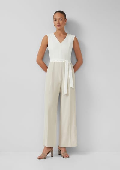 s.Oliver - female - Mouwloze jumpsuit met bindceintuur