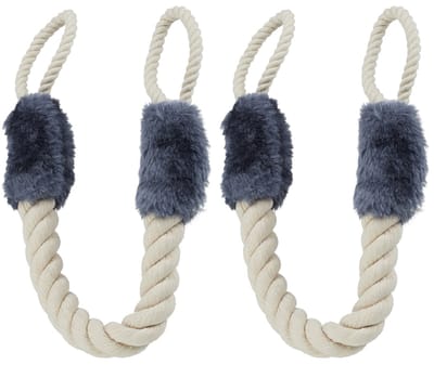 4x deurstopper touw - klembescherming – vingerbescherming - kleur zwart