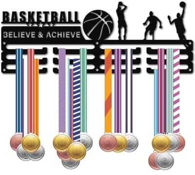 Basketbal Medaille Hanger - Metalen Medaillehouder voor Sport Decoratie - Ruimte voor Meer dan 60 Medailles - Ideaal voor Atleten