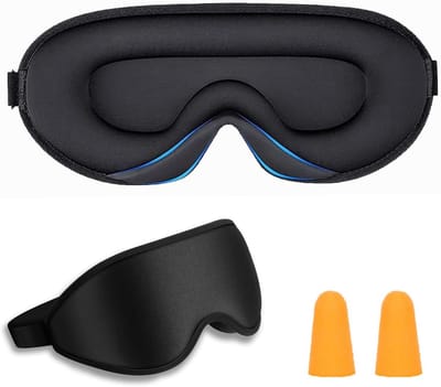 100% Verduisterend Slaapmasker met Oordopjes - Ultrazacht 3D Oogmasker voor Dames en Heren