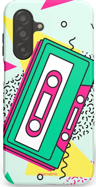Casetastic Hoesje Geschikt voor Samsung A26 - Stijlvolle Beschermende Duo-layer Case - Retro 80s muziek