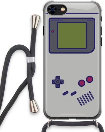 Case Company® - Hoesje met koord geschikt voor iPhone 7 hoesje met Koord - Game On - Telefoonhoesje met Zwart Koord - Bescherming aan alle Kanten en Over de Schermrand
