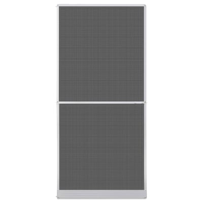 vidaXL - Scharnierend - Insectenscreen - Wit - en - Zwart - 100 - x - 215 - cm