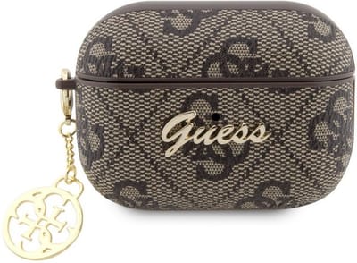 Guess 4G PU Leather Case - Apple Airpods Pro 2 (2e generatie) - Bruin
