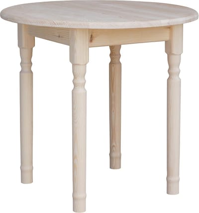 Ronde grenenhouten eettafel in landhuisstijl