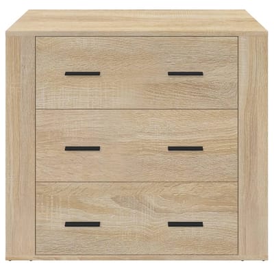 vidaXL - Dressoir - 80x33x70 - cm - bewerkt - hout - sonoma - eikenkleurig
