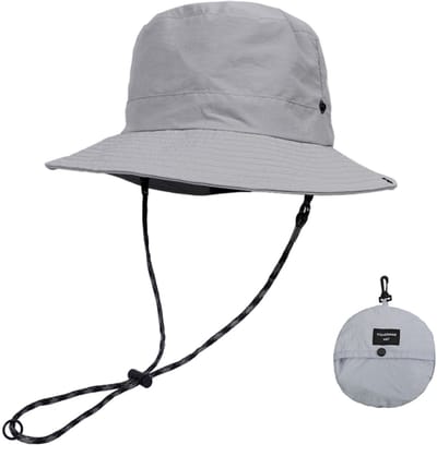 Bucket Hat Dames Heren, Zonnehoed, Cowboyhoed, One Size, Verstelbare Maat 52-58 cm - Grijs
