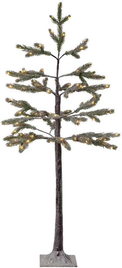 Star Trading decoratieve buitenboom 'spar' met LED-verlichting, besneeuwde takken, elektrisch aangedreven, warm wit, H 120cm