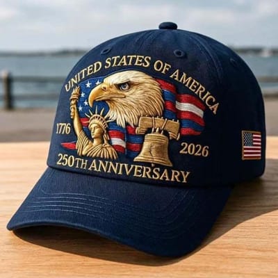 1 pièce Casquette Usa Imprimé Rétro 250e Anniversaire, Casquette 250e Anniversaire États-Unis Réglable Casquette de Baseball Festival Brodé Rétro Adjustable gray