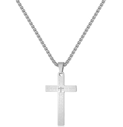 Actie4you® - Kruis Ketting – Ketting- Unisex - 60 cm – RVS - Ketting met Kruis Hanger – Zilver Kleurig