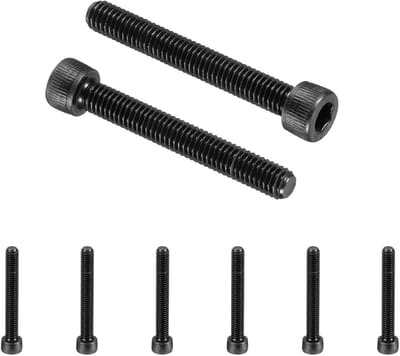 Dailygoods - PATIKIL 10 stuks M6 x 45 mm zeskantschroeven, 12,9 graden koolstofstaal, schroevenset, zwart oxide assortiment, machineschroeven, volledige schroefdraad, voor reparatie