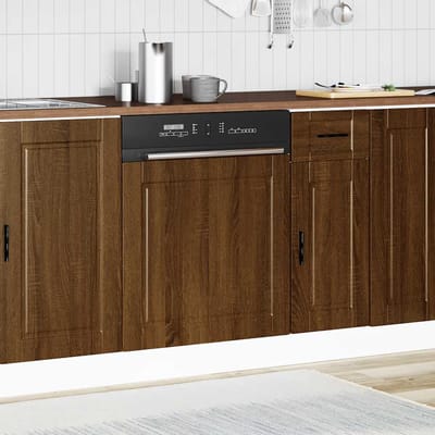 vidaXL - Vaatwaspaneel - Porto - 60x1,5x57 - cm - bewerkt - hout - bruin - eikenkleur