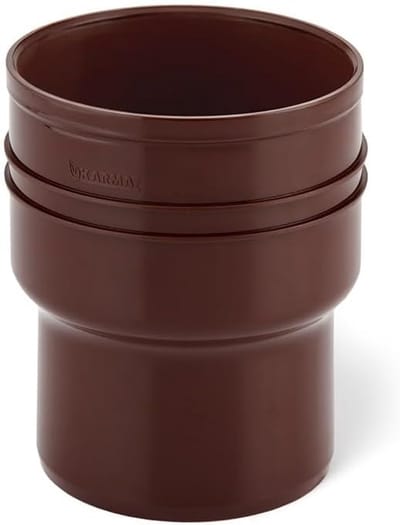 Gootverloopstuk - Regenpijp adapter - Dakafwatering - UV-bestendig polypropyleen - DN 110/124 - Bruin