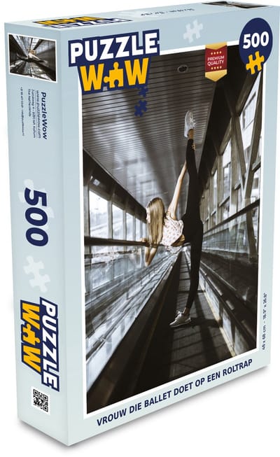 Puzzel Vrouw die ballet doet op een roltrap - Legpuzzel - Puzzel 500 stukjes