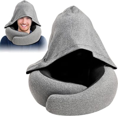 Ademend Neopreen Nekkussen met Capois Tape - Zacht Velours, Perfect voor Vliegtuig, Trein en Auto - Comfortabele Neksteun voor Volwassenen, Ideaal voor Reizen en Ontspanning