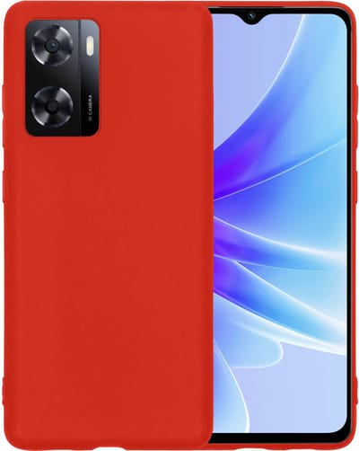 Hoesje - Geschikt voor OPPO A57 - Sterk & Shockproof - Siliconen Case - Hoes Cover - Telefoonhoes - Rood