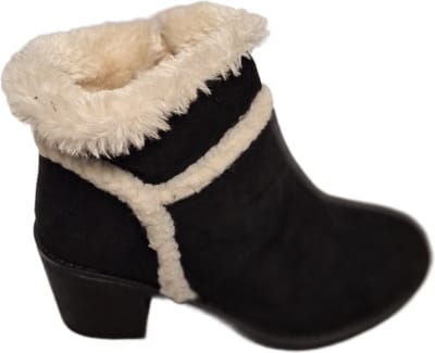 JUMEX-ENKELBOOTS-SUEDE-BORGVOERING-4 CM HAK-37