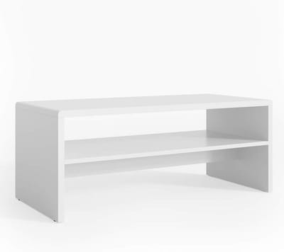 Salontafel - Koffietafel Bijzettafel - Woonkamer Inrichten - Met Opbergvak - 99.5 x 40 cm - Wit