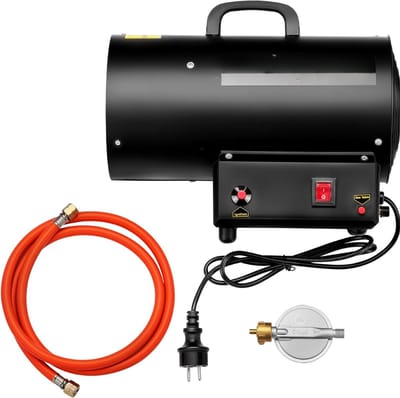 DYNA® Gaskachel - Gaskachels Met Gasfles - Gaskachel Camping - Zwart - 36cm x 18cm x 31cm