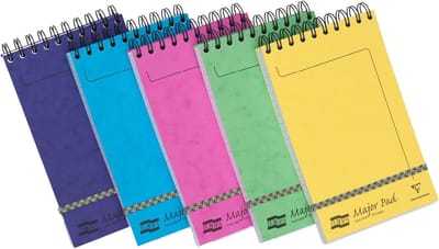 Set van 10 Gelijnde Notitieblokken A5 Spiraalbinding Bovenkant - 300 Pagina's Wit Papier