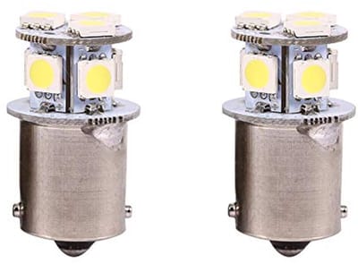 Witte LED Remlichtlamp 1156 R5W - 2 Stuks - 5050 8SMD