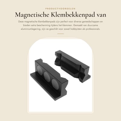 Dailygoods- Klembekkenpad Aluminiumlegering - 2 Stuks - Bankschroefkaken - Klemmen - Houtbewerkingsgereedschap - Uniek Gegroefd Oppervlak - Bankschroefkussen