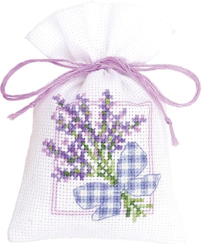 Vervaco - Kruidenzakje kit - Lavendeltakjes met strikje - PN-0143682 - Borduren - Borduurpakket - Borduurpakket volwassenen - Borduurpakket kind