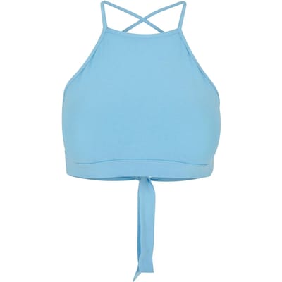 Urban Classics - Triangle Crop top - L - Blauw
