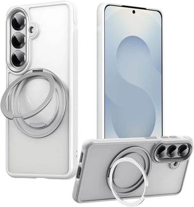 Premium Hoesje geschikt voor Samsung Galaxy S26 - MagSafe Kickstand - Wit