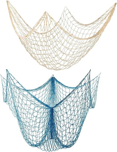 Set van 2 100 x 100 cm Vissennet voor Buiten - Hangnet voor Decoratie, Fotografie en Feestjes